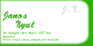 janos nyul business card